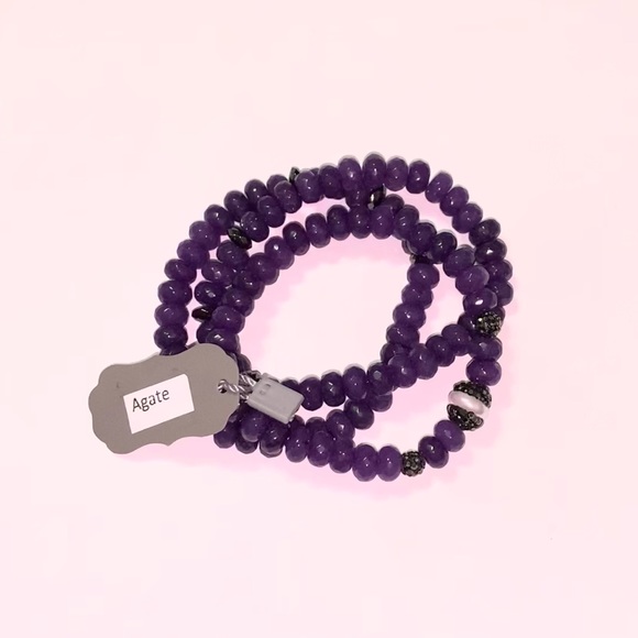 Purple Agate Bracelets - Picture 3 of 4